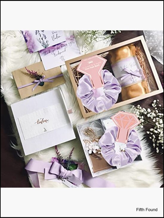 10 Pack Scrunchies for Bridesmaid Gifts - Hair Ties for Bachelorette Party